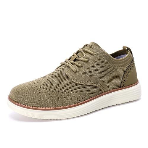 Wearbreeze Schuhe Herren Breite Füße Breeze Urban Sommerschuhe Atmungsaktive Sommer Orthopädische Schuhe Ultrabequeme Mesh Bootsschuhe Sneaker,02 Khaki,47/EU von Didadihu