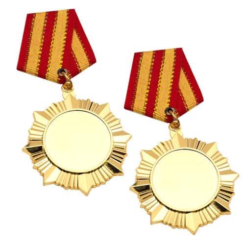 Didiseaon 2 Stück Goldene Auszeichnungsmedaillen Mit Pin-Brosche Kreative Sonnenmarathon-Auszeichnungen Für Sportliche Laufwettbewerbsauszeichnungen von Didiseaon