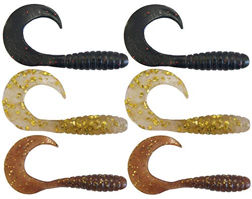 Dieter Eisele Wirbelwind Jigs Natur - 6 Gummiköder zum Meeresangeln auf Dorsche & Seelachse, Gummijig, Meeresköder, Dorschköder von Dieter Eisele