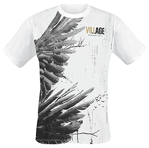 Resident Evil Village - Wings Männer T-Shirt weiß XXL 100% Baumwolle Gaming von Difuzed