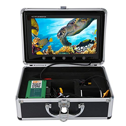 10.1in Underwater Fishing Camera, 1204 x 600 Display Resolution, 1000TVL HD WiFi Fishing Camera Fischfinder Unterwasserfischen Kamera 164ft 6LED Wide Angle IP68 unterwasserkamera Angeln von Dilwe