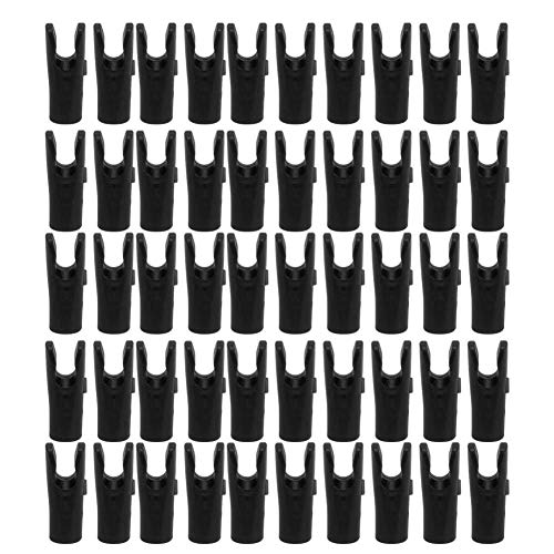 50PCS Jagd Bogenschießen Pfeil Nocken Pin Shaft Tails DIY Zubehör Kits einsetzen(Schwarz S.) von Dilwe