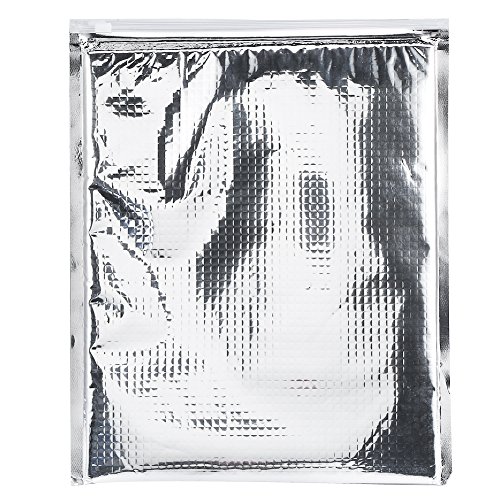 Dilwe Aluminiumfolie Verpackung Tasche, Isolierte Lebensmittel Tasche Zip Lock Wiederverschließbare Sandwich Tasche für Camping Picknick(25 * 30cm) von VGEBY