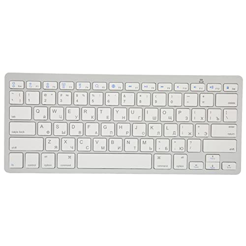 Dilwe Bluetooth Tastatur, 78 Tasten, Ultraschlanke und Kompakte Kabellose Tastatur, Tragbare Externe Tastatur für Laptop Tablet Computer (Russisch) von Dilwe
