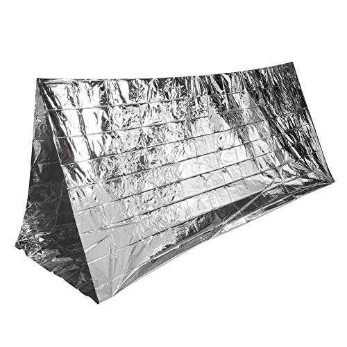 Dilwe Notfallzelt, Thermo Notfalldecke Mylar Survival Schlafsack Zelt First Aid Kit Rettungsdecken Wetterschutz für Outdoor Camping Wandern von Dilwe