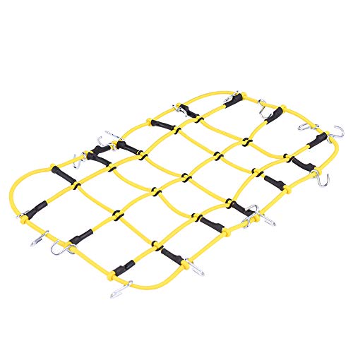 Dilwe RC Auto Gepäcknetz, Gelbes Nylon Netz mit Haken für kletternde Autos TRX 4 D90 SCX10 90046 KM2 von Dilwe