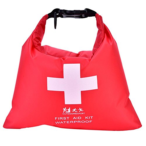 Wasserdicht Erste Hilfe Tasche,1.2L Outdoor Sport Verbandtasche Trockensäcke First Aid Kit Tasche Ideal für Outdoor Aktivitäten Camping von Dilwe