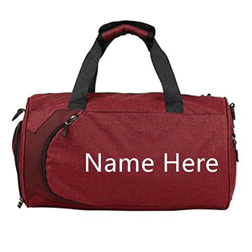Personalisierte Bestickte Sporttasche Reisetasche Mit Jedem Text Benutzerdefinierte Sporttasche Mit Schuhfach & Nassfach (Rot) von Dinikally