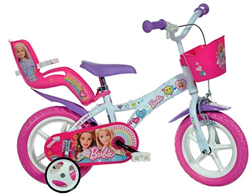 Dino Bigioni 12 Zoll Kinderfahrrad Barbie 21 cm Mädchenfahrrad Felgenbremse Weiß von Dino Bikes