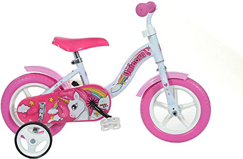 Dino Bikes Baby-Boys Kinderfahrrad Fahrrad, Weiß/Pink, 10 Zoll von Dino Bikes