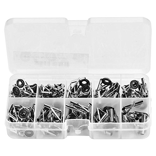 Angelrutenführer, Durable Angelrute Guide Ringe Tipps in 10 Größen Ersatz Zubehör (80Pcs) von Dioche