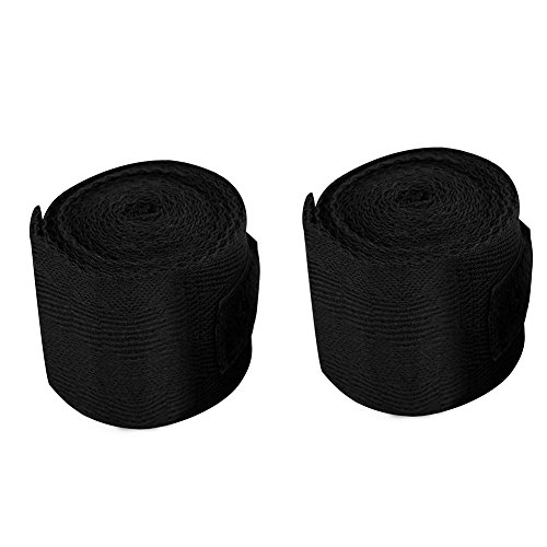 Dioche Boxing Handgelenksbandage, 2.5m 3Colors 2PCS / Set Baumwollverband Handverpackungen für das Boxen Kickboxing(12 * 6 * 6cm-Schwarz) von Dioche