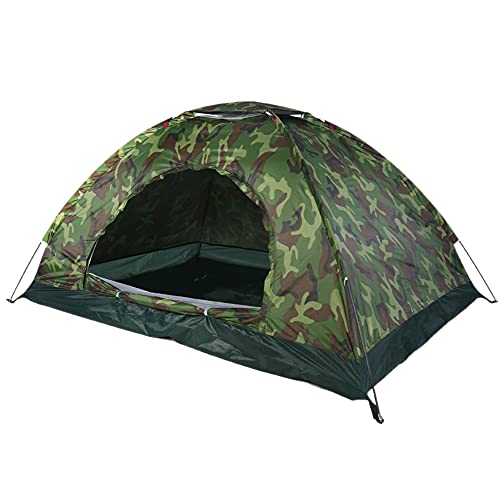 Dioche Campingzelt, Outdoor Camping Zelt 2 Personen, Wasserdicht Camouflage UV-Schutz 2 Personen Zelt für Outdoor Camping Wandern mit Tragbaren Tragetasche, Wasserdicht 1500 mm von Dioche
