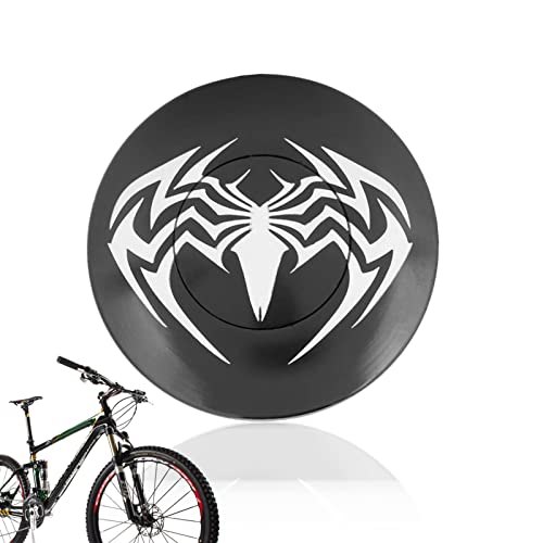 Dioche Fahrradhelmütze, Motiv Schwarze Spinne, rund, Mountainbike-Schaft, Abdeckung für Fahrradhelm [Schwarz] von Dioche