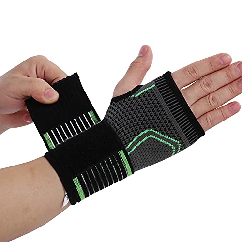 Dioche Handgelenkstützen Zum Stricken, Handgelenkstütze, 32% 68% Nylon, Blackeen Sportion, Handgelenkstütze, Handgelenkschutz mit Druckgürtel (M) (M) von Dioche