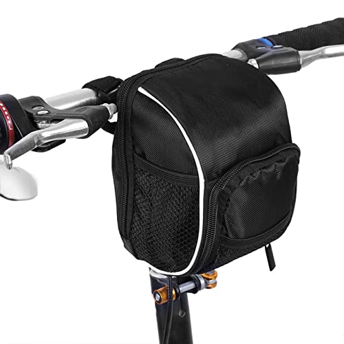 Multifunktionale Fahrrad Lenkertasche, stilvolle Schnellspanner Fahrrad Radfahren Vorderrohr Lenker Tasche Schwarz von Dioche