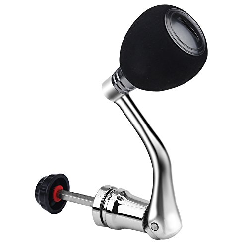 Reel Handle, Metallschwinge, Angelrolle Rocker Knöpfe Metall mit Zubehör Ersatzteile für Low Profile Reel (4000 5000 6000-L-Silber) von Dioche