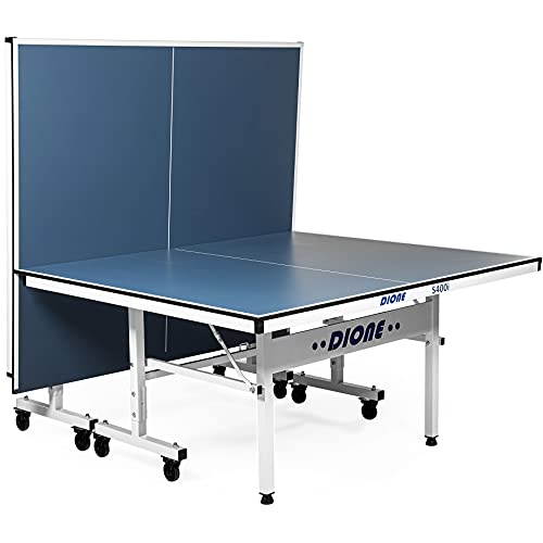 Dione Tischtennisplatte School Sport 400 kompakt Indoor Blau TT-Platte rollbarer und klappbar Tischtennistisch - 10 Minuten Installation - 70KG von Dione