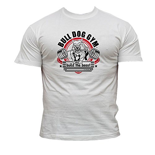 Dirty Ray Bodybuilding Bull Dog Gym Herren Kurzarm T-Shirt K30 (S) von Dirty Ray