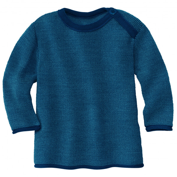 disana - Kid's Melange-Pullover - Merinopullover Gr 74/80 blau von Disana