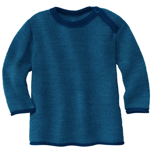 disana - Kid's Melange-Pullover - Merinopullover Gr 86/92 blau von Disana