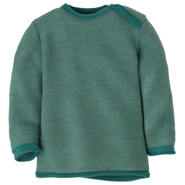 disana - Kid's Melange-Pullover - Merinopullover Gr 86/92 türkis von Disana