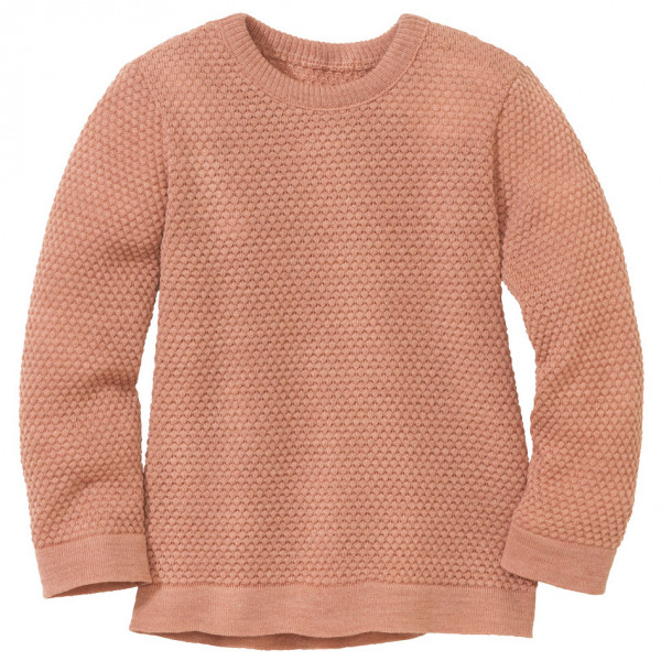 disana - Kid's Wabenstrick-Pullover - Wollpullover Gr 110/116 rosa von Disana