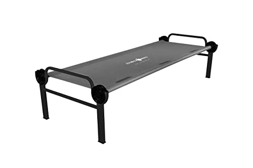 Disc-O-Bed Single L mit Beinverlängerungen grau (schwarzer Rahmen) von Disc-O-Bed