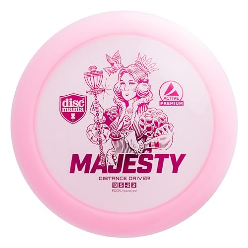 Discgolf Distance Driver Premium Majesty 13/5/-2/2, Pink von Discmania