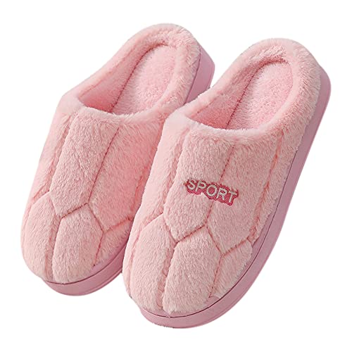 Dislsokrhov Damen Hausschuh Weich Gäste Hauslatschen Women Schwarz Cute Filzhausschuhe Hotelschlappen Puschel House Filzpantoffeln Mädchen Filz Schlapfen Senioren Slippers Rosa, 38-39(40 EU) von Dislsokrhov