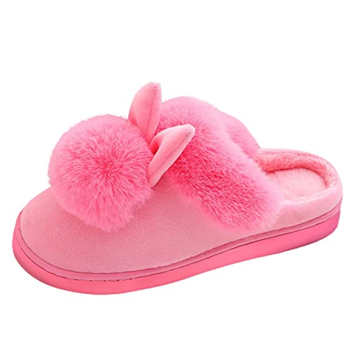 Dislsokrhov Damen Hausschuhe Guest Geschlossen Filzhausschuhe Teenager Puschen Weiche Hausschuh Slippers Flauschige Winter Filzpantoffeln Women House Schlappen Fell Hotelschlappen Rosa, von Dislsokrhov