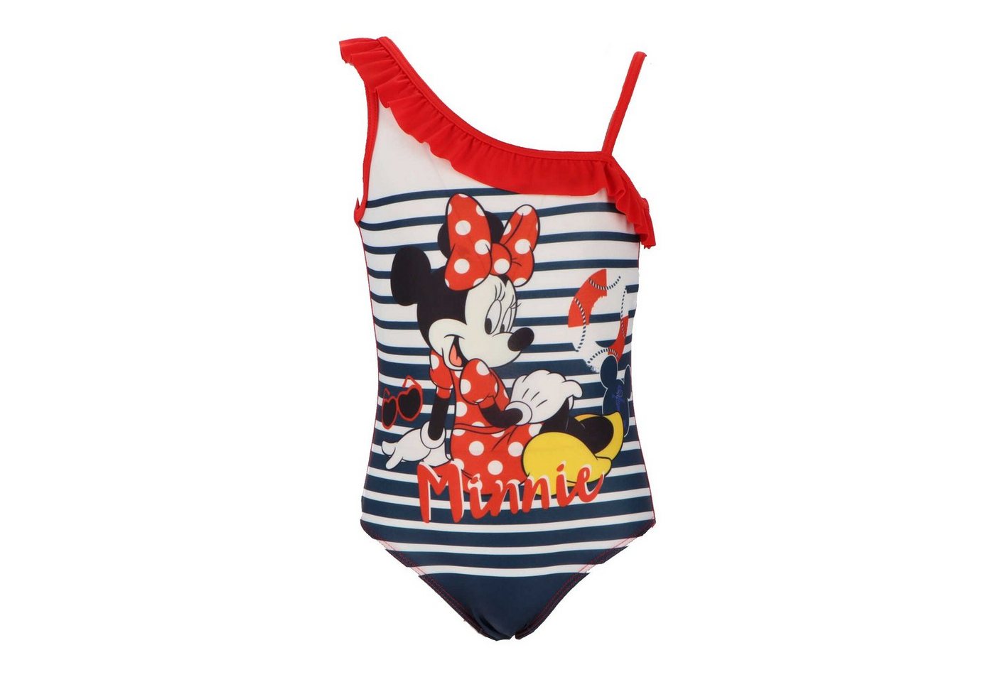 Disney Minnie Mouse Badeanzug Disney Minnie Maus Stripes Kinder Mädchen Badeanzug Gr. 98 bis 128 von Disney Minnie Mouse