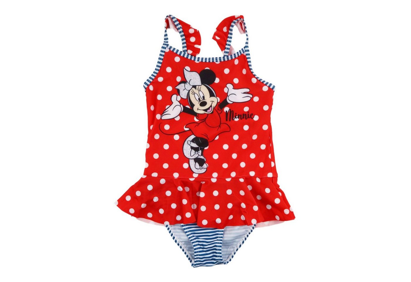 Disney Minnie Mouse Badeanzug Minnie Maus Kinder Mädchen Schwimmanzug Gr. 104 bis 134, in Rot von Disney Minnie Mouse
