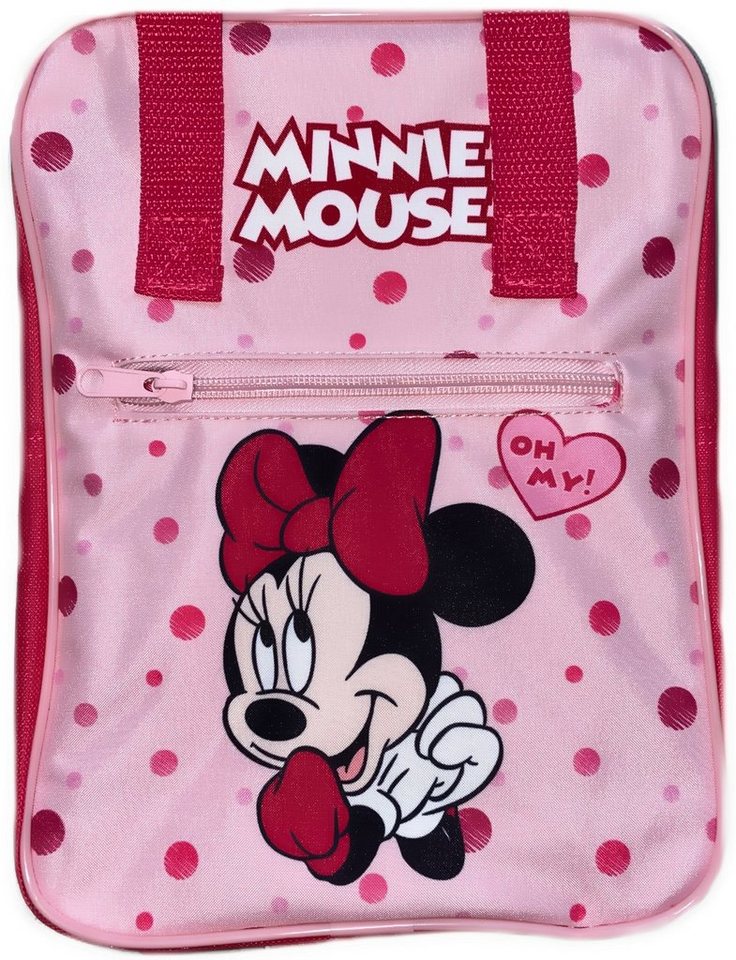 Disney Minnie Mouse Kinderrucksack Minnie Mouse kleiner Mädchenrucksack Pink Kinder Rucksack für Kita, Schule, Sport, Kindergarten Mädchen Tasche zum aufhängen am Haken. Beutel 21x27cm von Disney Minnie Mouse