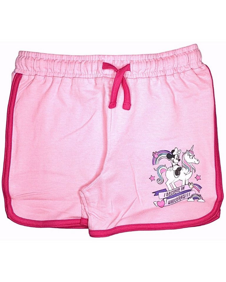 Disney Minnie Mouse Shorts Minnie Maus - I believe in Unicorns Mädchen kurze Hose aus Baumwolle Gr. 98 - 128 cm von Disney Minnie Mouse