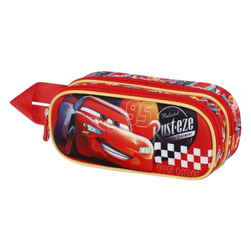 Disney Cars 3 Bumper-3D Doppelfedermäppchen, Rot, 22 x 9,5 cm von Disney