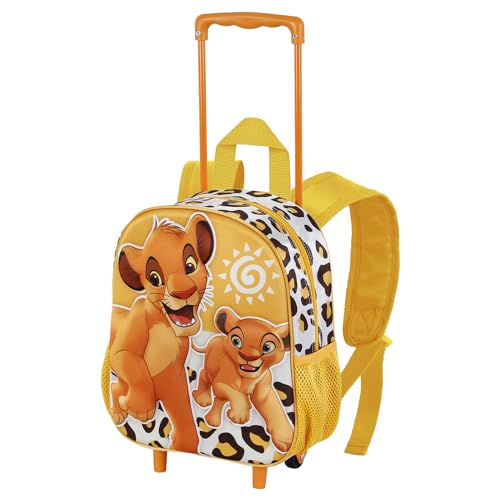 Der König der Löwen Africa-Kleiner 3D Rucksack mit Rädern, Gelb, 26 x 34 cm, Kapazität 12,5 L von Disney