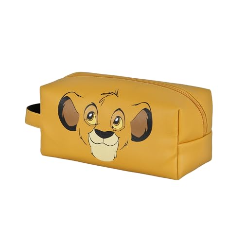 Disney Unisex Der König der Löwen Face-Brick Plus Reise-Kosmetiktasche, Gelb, 25 x 12 cm von Disney