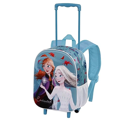 Die Eiskönigin 2 (Frozen 2) Enchanted-Kleiner 3D Rucksack mit Rädern, Blau von Disney