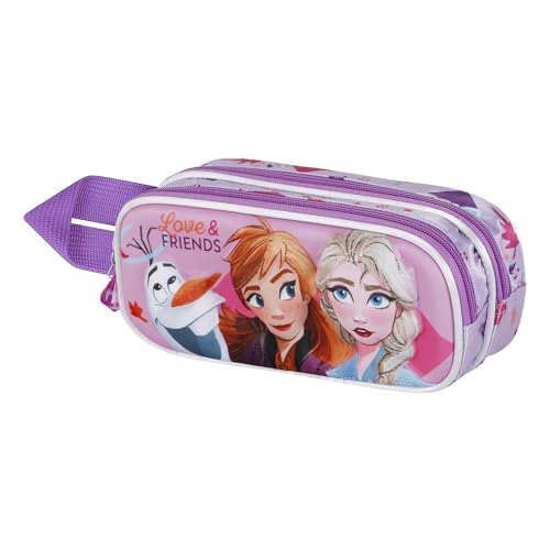 Disney Die Eiskönigin 2 (Frozen 2) Friends-3D Doppelfedermäppchen, Fuchsia, 22 x 9,5 cm von Disney