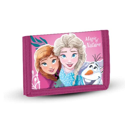 Disney Die Eiskönigin 2 (Frozen 2) Nature Pink-Velcro Geldbörse, Rosa, 21,5 x 9 cm von Disney