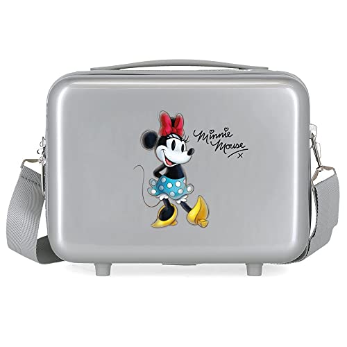 Disney 100 Minnie Joyful Kulturbeutel, anpassbar, Grau, 29 x 21 x 15 cm, starres ABS, 9,14 l, 0,63 kg von Disney