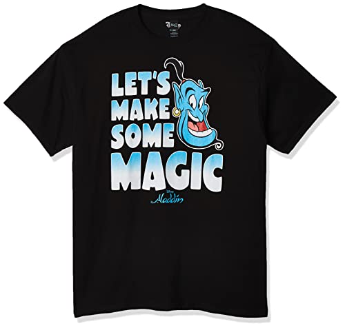 Disney Aladdin Genie Let's Make Some Magic Grafik-T-Shirt für Herren, Schwarz, Größe L, US von Disney
