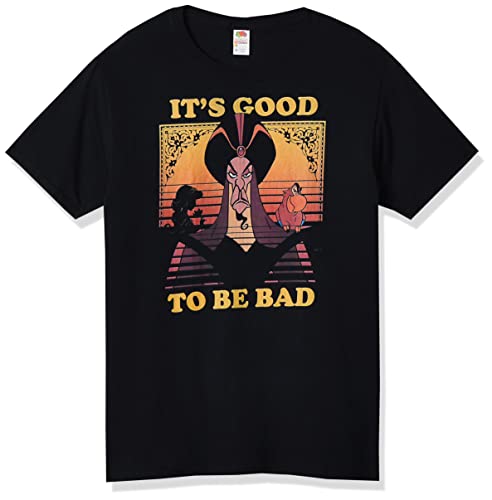 Disney Aladdin Jafar Grafik-T-Shirt für Herren, „It's Good to Be Bad“, Schwarz, Größe XL von Disney