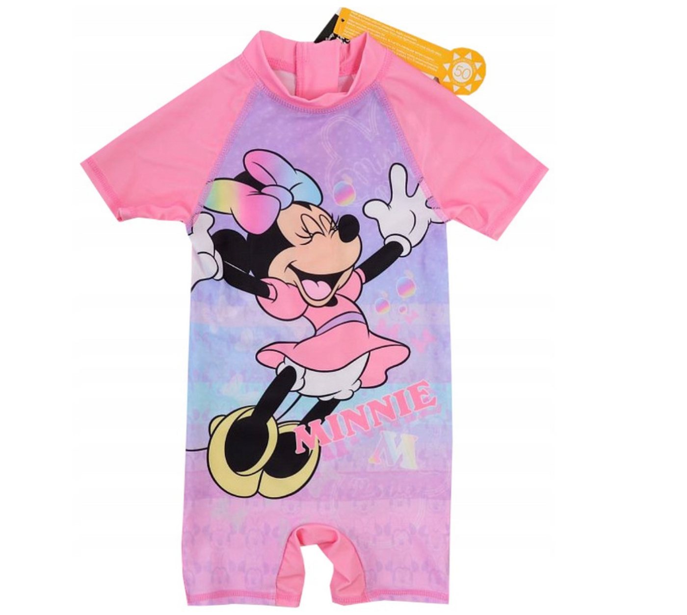 Disney Badeanzug Minnie Maus Disney Sommer Einteiliger Badeanzug UV-Schutz 50 von Disney