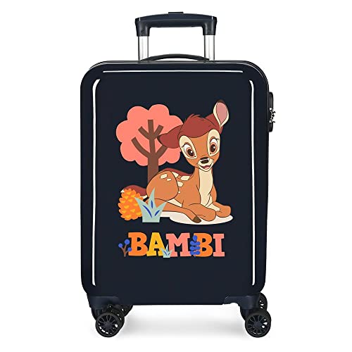 Disney Bambi Kabinentrolley, blau, 38 x 55 x 20 cm, starr, ABS-Kombinationsverschluss, 34 l, 2 kg, 4 Räder von Disney