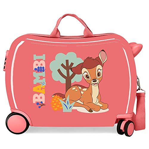 Disney Bambi Kinderkoffer Koralle 50 x 39 x 20 cm starr ABS-Kombinationsverschluss seitlich 78 l 1,8 kg 4 Räder Handgepäck, rot, Kinderkoffer von Disney