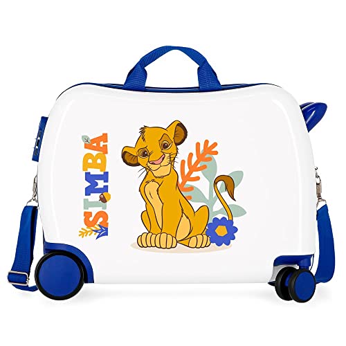 Disney EL Rey Leon Kinderkoffer, Weiß, 50 x 39 x 20 cm, starr, ABS-Kombinationsverschluss, 34 l, 1,8 kg, 4 Räder von Disney