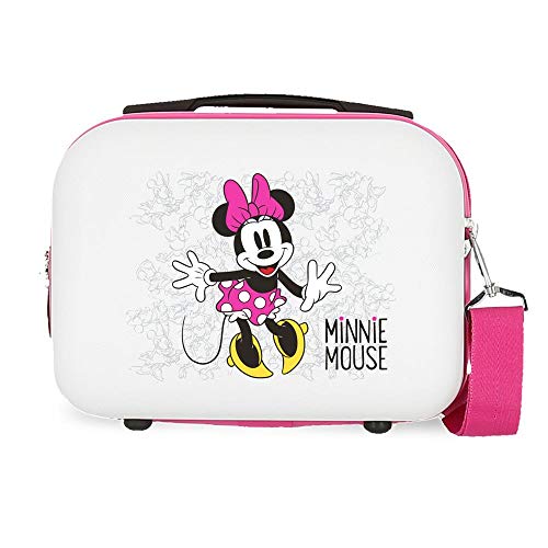 Disney Minnie Enjoy the Day Anpassungsfähiger Schönheitsfall Weiß 29x21x15 cms ABS, Rosa von Disney