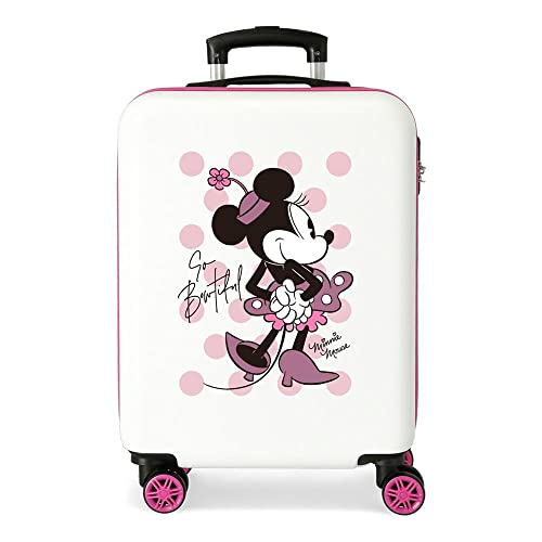 Disney Have A Good Time Minnie So schön Pinker Kabinenkoffer 38x55x20 cm Starres ABS Seitlicher Kombinationsverschluss 35L 2 kg 4 Doppelrollen Handgepäck von Disney